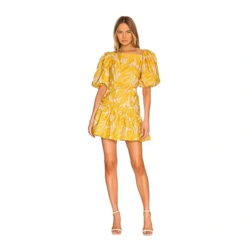 Valentina Shah Yellow Designer Floral Dress